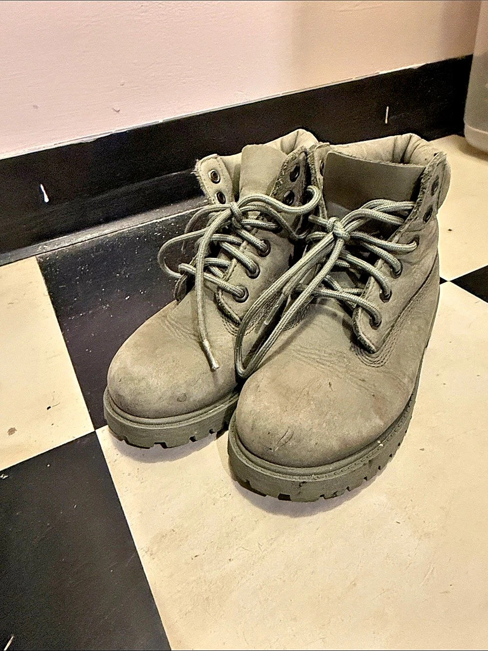 Timberland Premium 6-Inch Waterproof Boot Green Lace-Up Boots
